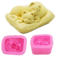 non stick silicone cat mould 3d silicone soap mold diy craft art silicone mold for soap making craft mold diy handmade