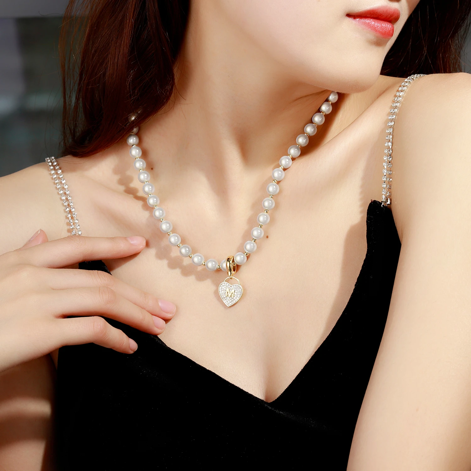 

DasCus Sweets Pearl Letter M Bracelet For Women Bead Luxury Quality Jewelry New Year Gift To Girlfriend Wedding Accessories