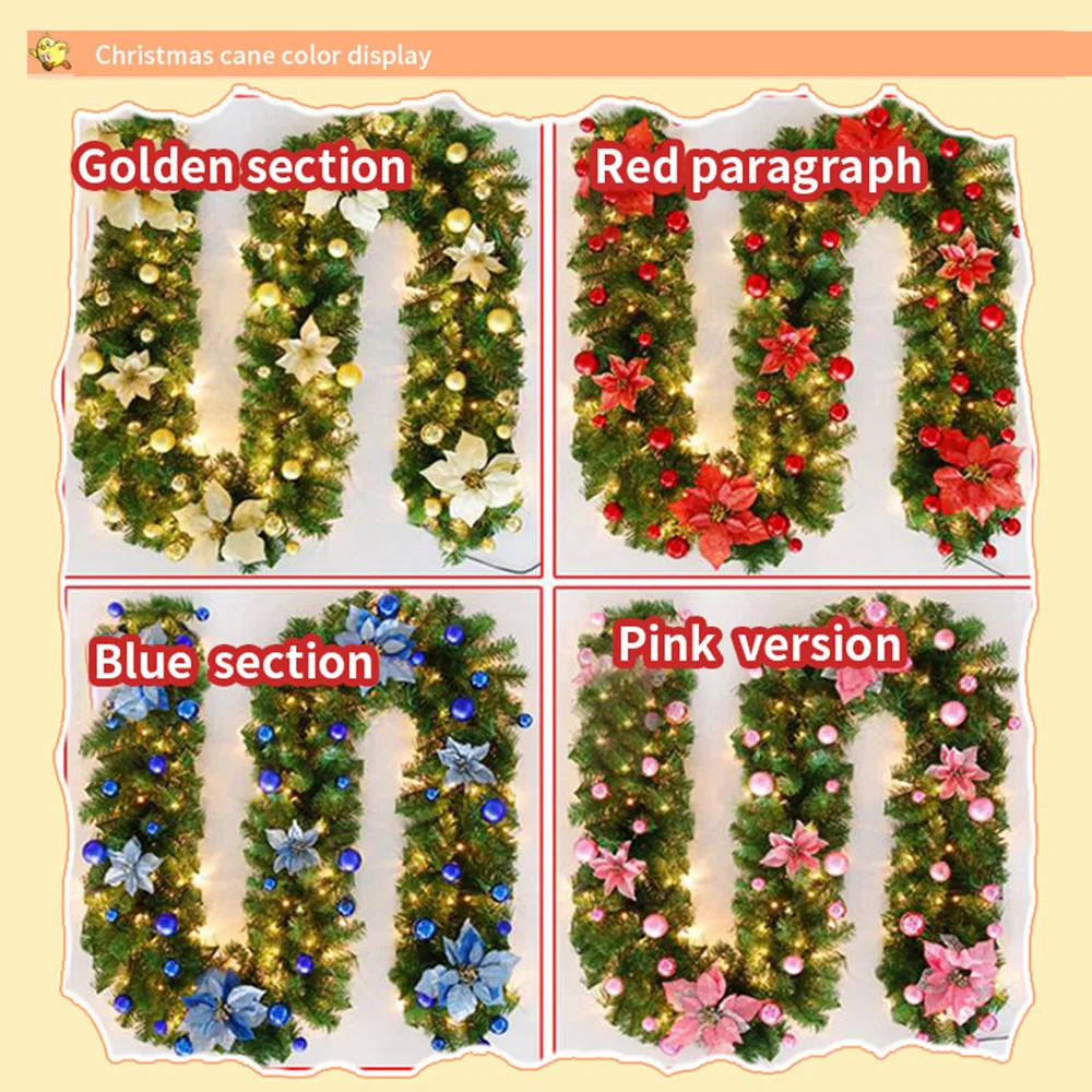 Рождественские украшения гирлянды Ротанговые светильники венок мантель камин