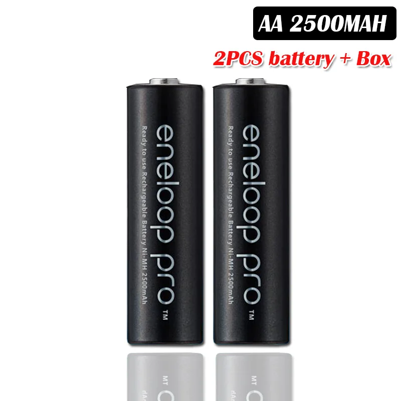 2pcs Panasonic 1.2V 2500mAh NI-MH AA rechargeable battery For Flashlight Camera Toy remote control PreCharged high capacity Battery - Цвет: 2pcs