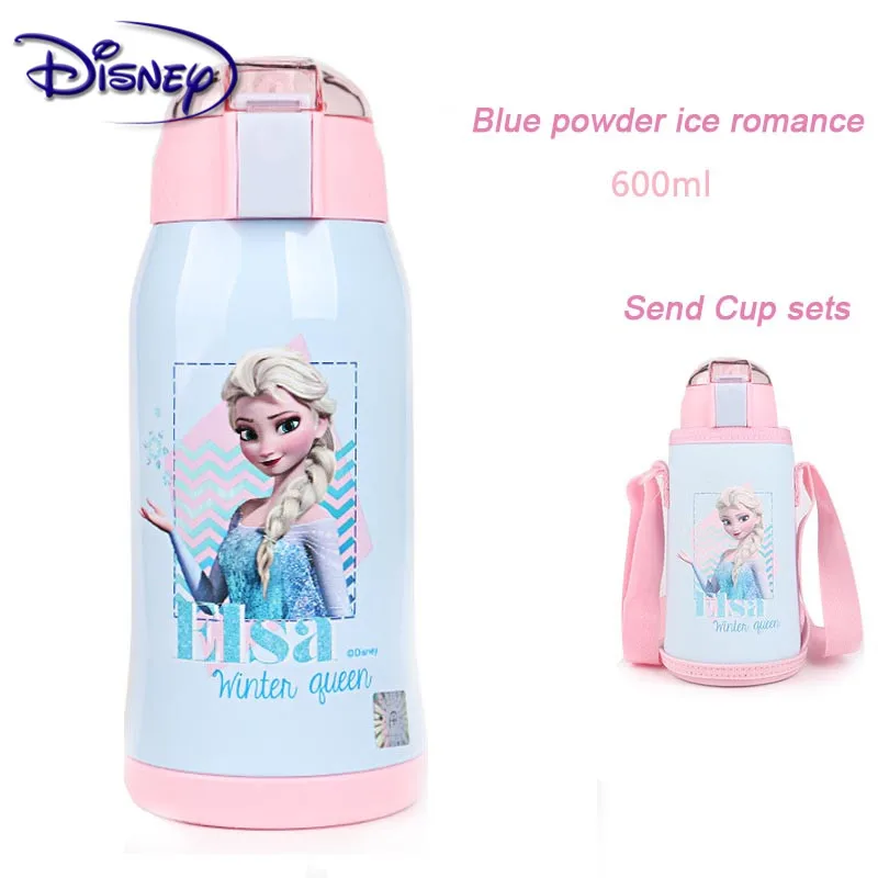 Disney 600ML Children's Ice Romance Mug Aisha Princess Stainless Steel Insulation Kettle Anna Cup with Straw | Мать и ребенок
