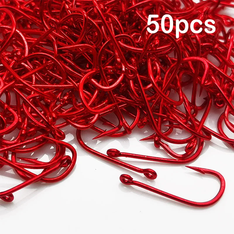 

50 PCS Fishing Hook Fishing Accessories Circle Hooks Fishing Gold Sleeve Hook Fishing Gear Sleeve Hook Carp Fishing Hook Set