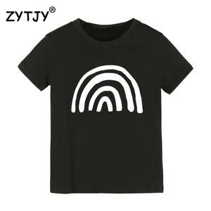 Детская футболка с радужным принтом, футболка для мальчиков и девочек, детская одежда для малышей, Забавные футболки с рисунком живота