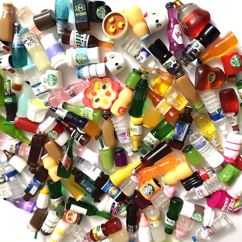 

20pcs Miniature dollhouse 1:6 Scale Milk Wink Drink Re-ment Pretend food for blyth bjd 1/6 doll kitchen Toys