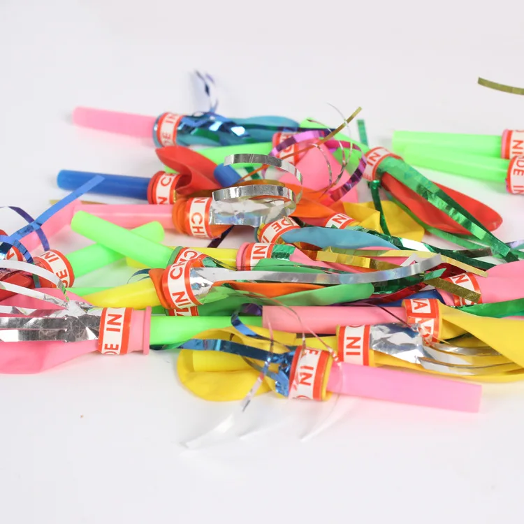 20 шт смешанный цвет воздушный шар-свисток День Рождения Детские игрушки