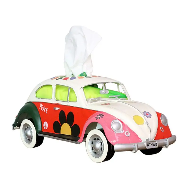 

Retro Car Napkin Holder Case Toilet Paper Organizer Home Vintage Ornaments Living Room Home Decor Tissue Box Case