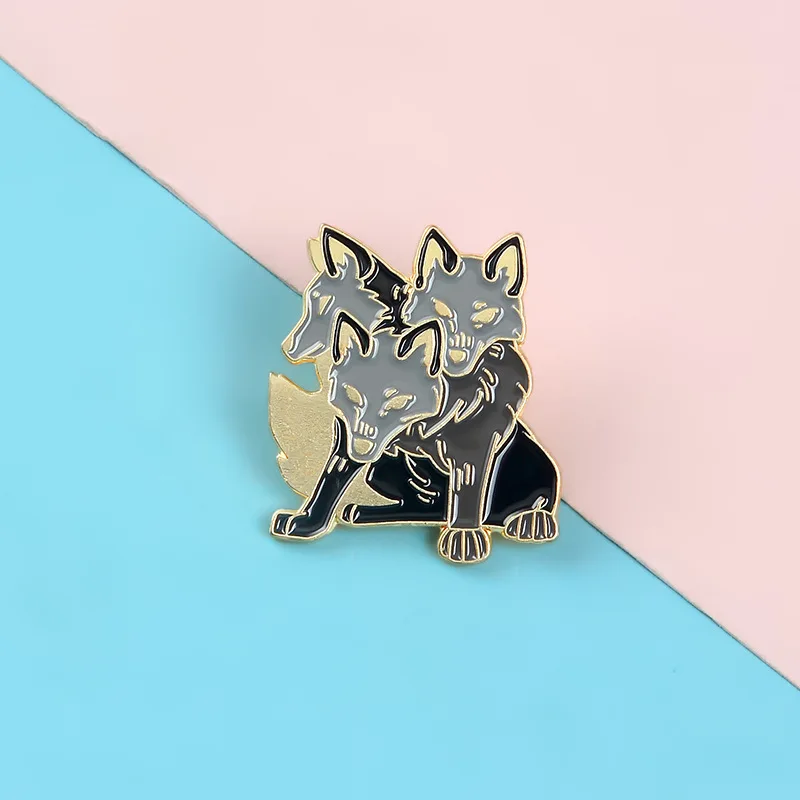 FIMAODZ Ancient Greek Mythology Hell Three-Headed Dog Brooch Pin New Design Hot Jewelry Wholesale | Украшения и аксессуары