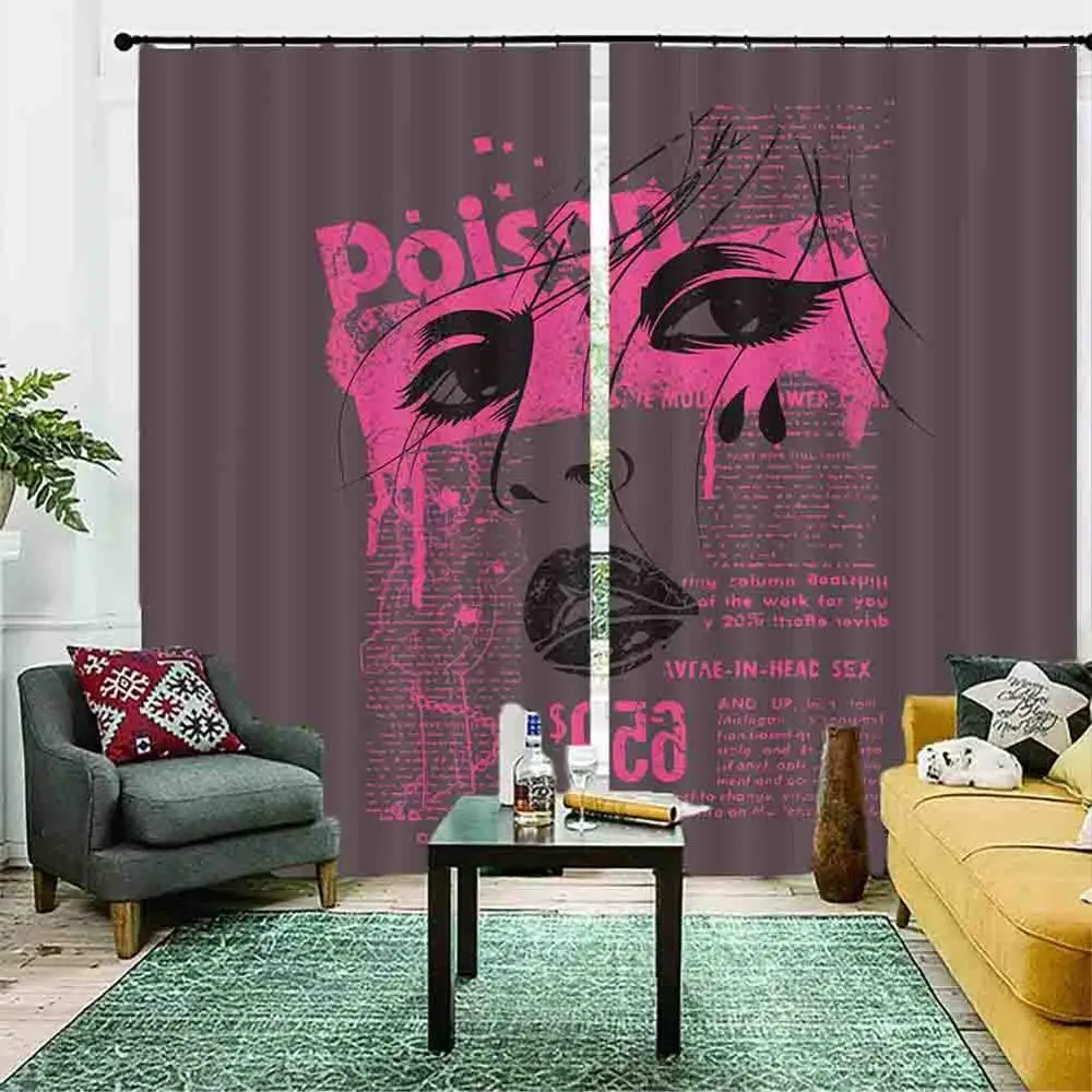 Затемняющие шторы в европейском стиле на заказ оконные занавески лицо для