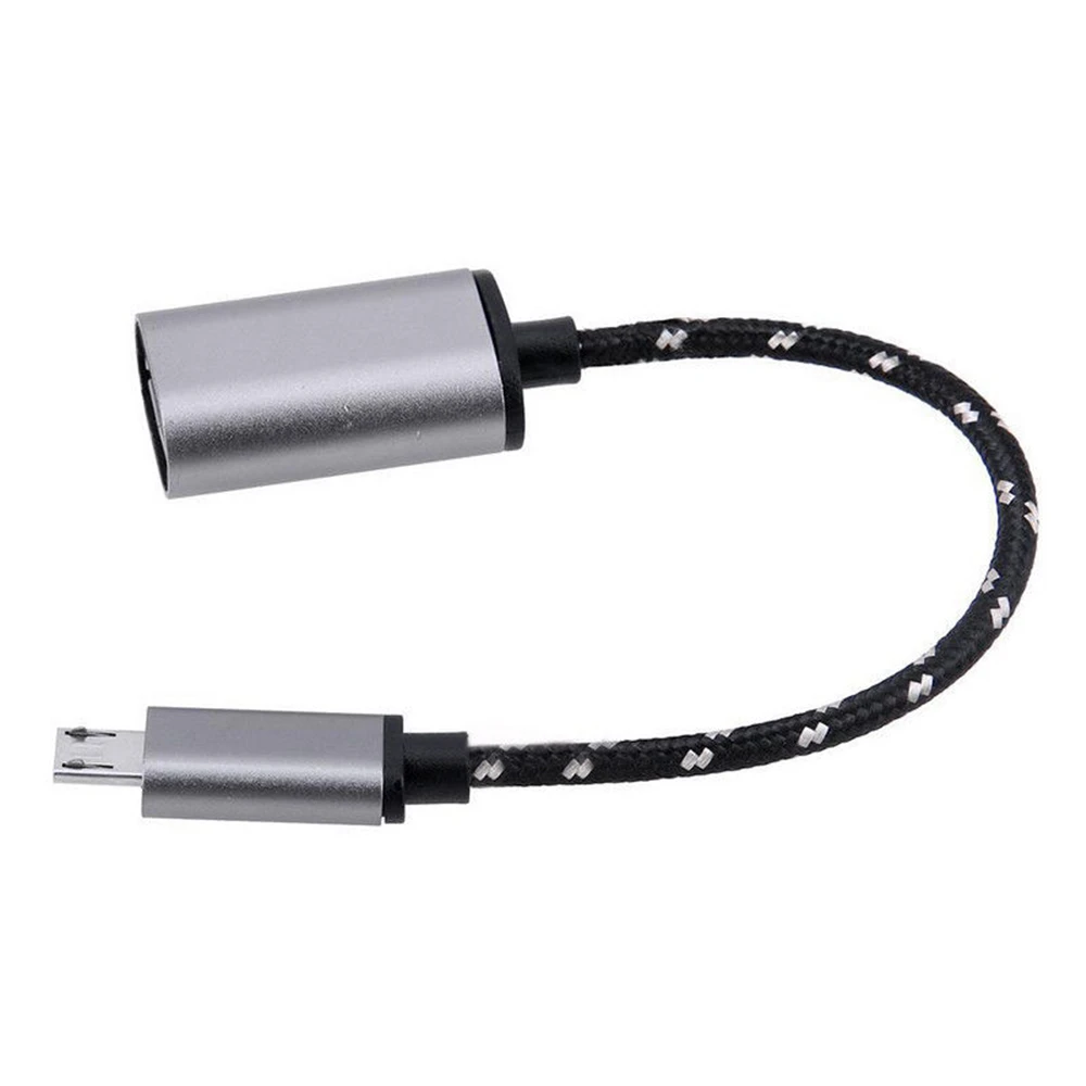 Кабель переходник OTG с Micro USB папа на мама из алюминиевого сплава для Samsung S4 S5 S6 S7