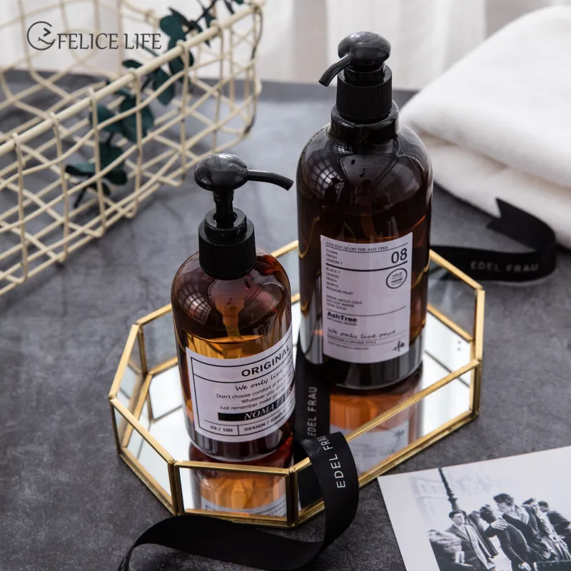 Коричневая многоразовая бутылка для ванны 250/500 мл