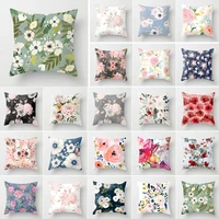home decorative pillowcases peachskin pastoral small fresh printed sofa living room office bedroom home cushion cover 4545 cm