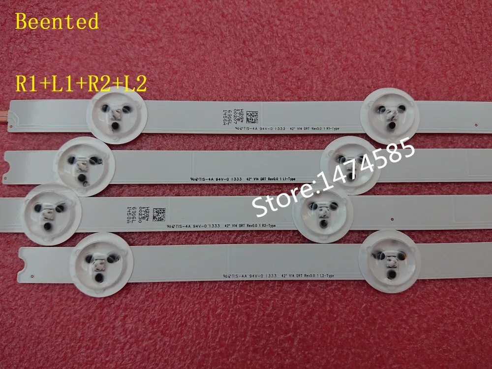 Новые 8 шт./компл. светодиодный Подсветка полосы для LG 42LA6300 42 &quotV14 DRT R1 L1 R2 L2 Тип