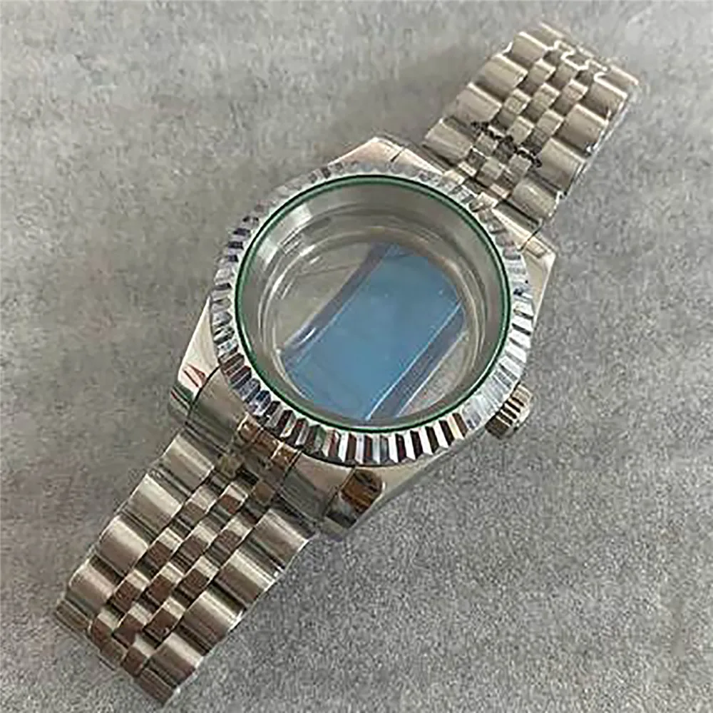 39MM Sapphire Glass Watch Case + Strap for NH35/NH36 Movement Accessories
