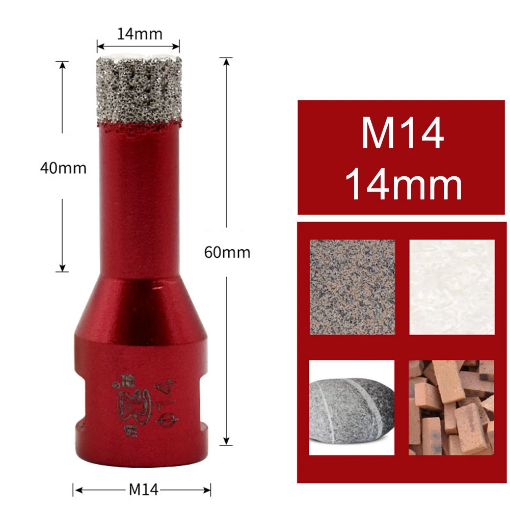 Алмазное корончатое сверло M14 6-68 мм для сухого и влажного бурения керамической