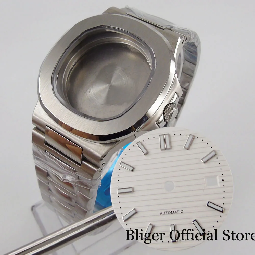 Квадратный чехол BLIGER для часов 39 мм подходит серии NH35 MIYOTA82 ETA 2836 2824 PT5000 DG MINGZHU 2813 29 8