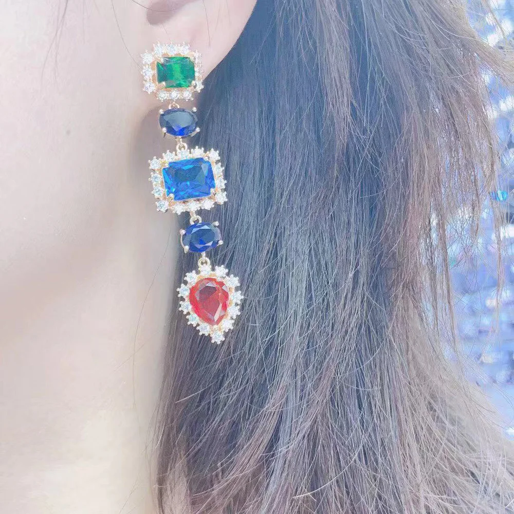 Красочные Очаровательные Круглые сережки hiневесты полностью покрытые