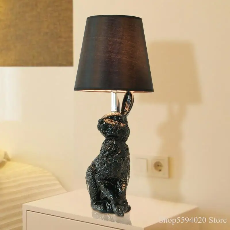 Современная настольная лампа в форме кролика для гостиной спальни отеля кроме