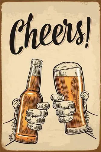 

Drink Beer Alcohol Cold Lager Countryside Vintage Retro Tin Signs