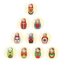 tafree ethnic style tradition russian doll 12151618202530 mm glass cabochon dome picture for diy keychain charms ru121