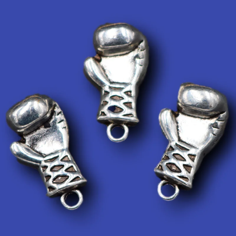 WKOUD 2 шт. посеребренные 3D боксерские перчатки Шарм Подвеска из сплава Спортивное