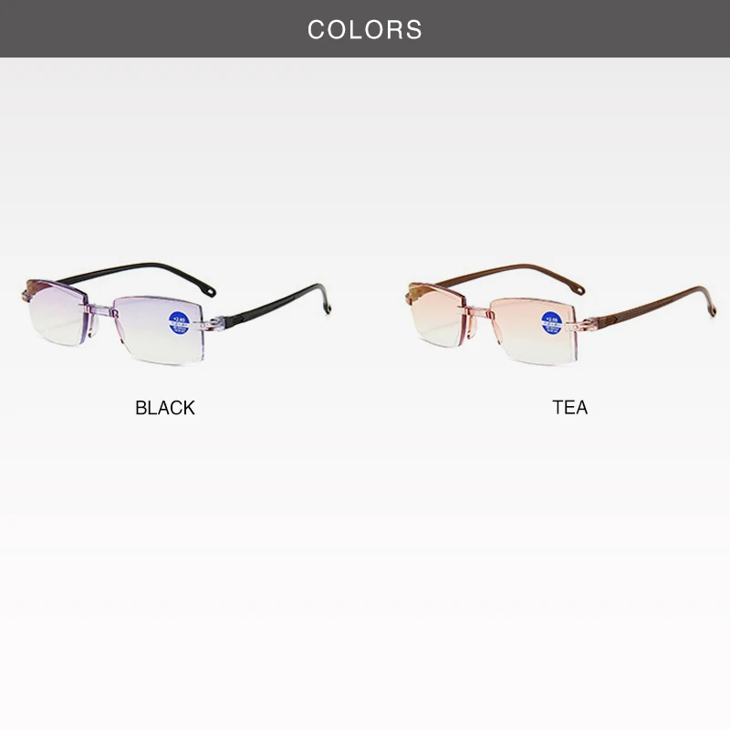 

+1.0 To +4.0 2020 Anti Blue Light Reading Eyeglasses Magnification Eyewear Presbyopic Glasses Diopter Dimond Cutting