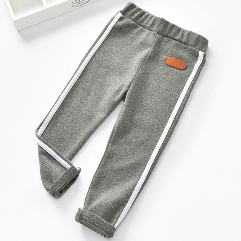 Детские модные штаны для девочек однотонные детские спортивные Леггинсы в