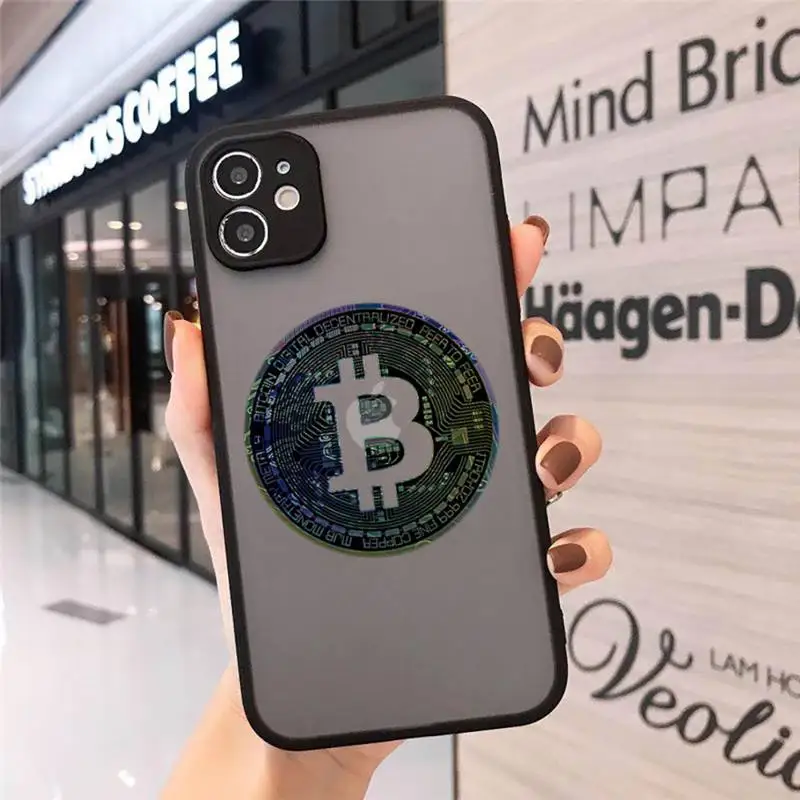 

Bitcoin Phone Cases Matte Transparent for iPhone 7 8 11 12 s mini pro X XS XR MAX Plus cover funda