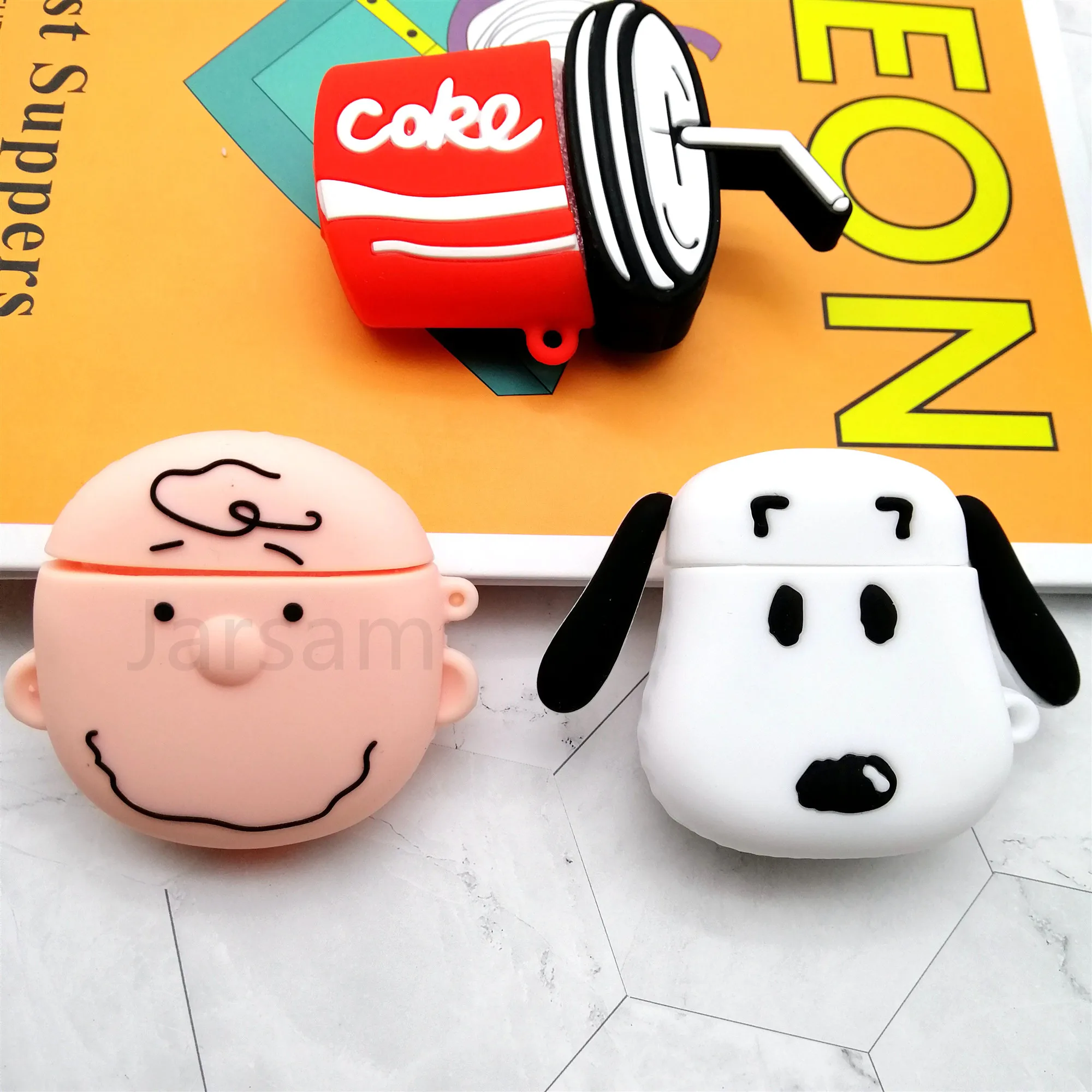 Чехол для Airpods, силиконовый чехол с рисунком для Apple Air pods, милый чехол для наушников, 3D чехол для наушников, аксессуары для наушников