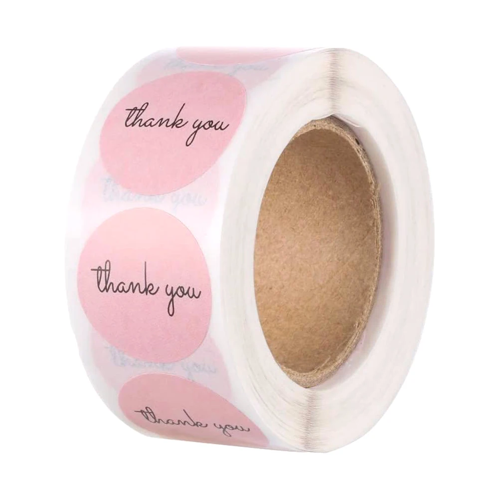 500 шт. Упаковочная паста подарочная упаковка рулон наклейка спасибо этикетки для