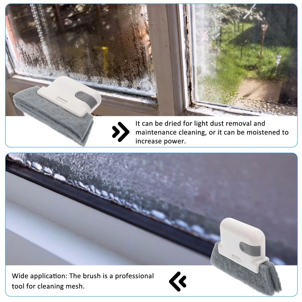 

1pc Window Groove Cleaner Window Gap Brush with 1pc Replacement Brush Head