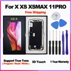 Новый мягкий OLED-экран GX Incell для iPhone X XS MAX XR 11Pro дисплей сенсорный экран Pantalla Замена для iPhone X OLED в сборе