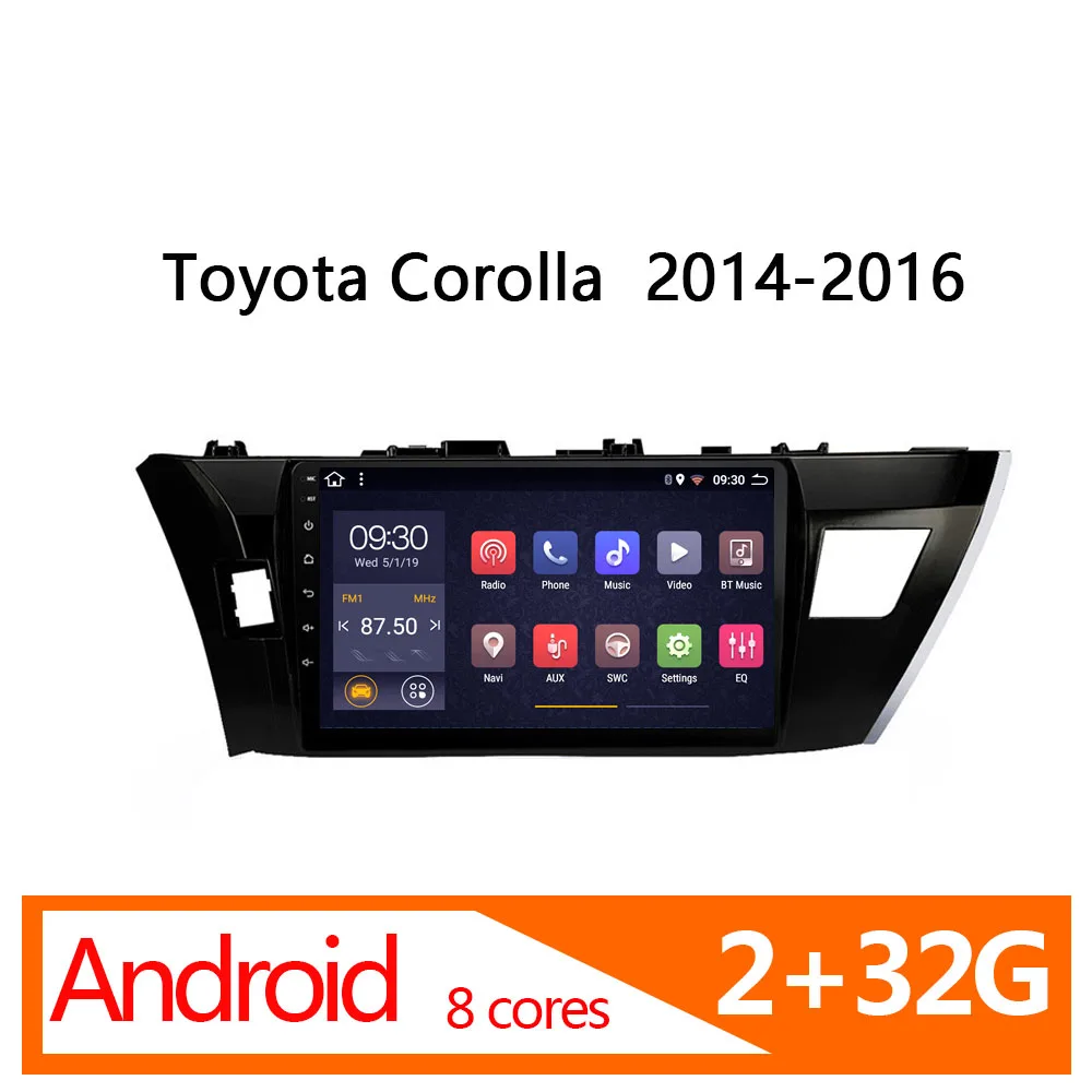 Автомагнитола для Toyota Corolla Altis 2014 2015 2016 android 2 32 ГБ 8 ядер bluetooth 1 din FM|Автомагнитолы| |