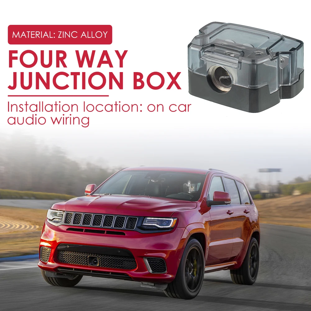 

Классический 4-сторонний практичный Многофункциональный прочный блок распределения мощности автомобильного стереоусилителя 1 x 0GA вход до 4...