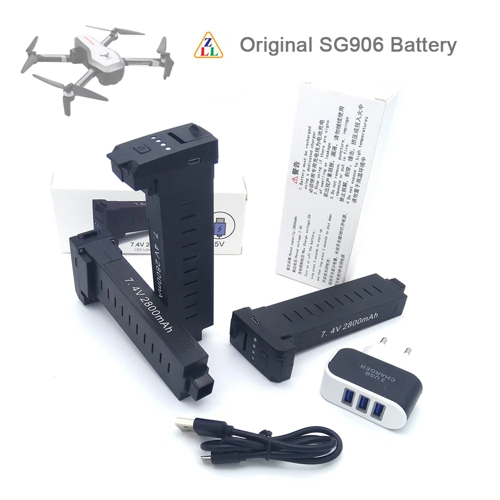 Bater&iacute;a de LiPo Original SG906, 7,4 V, 2800mah, accesorios de repuesto para SG906, GPS, 4K, piezas de Dron RC-0