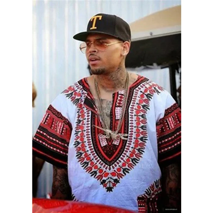 Мода 2020 африканские платья для женщин Дашики печать халат африкаин короткий