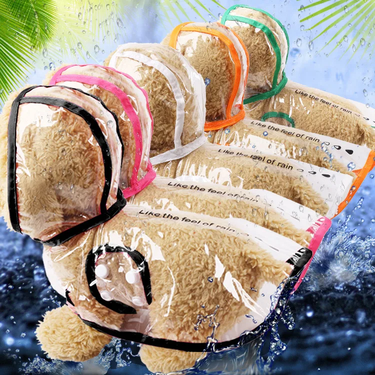 

New Dog Transparent Raincoat Waterproof All-inclusive Pet Poncho Cat Raincoat Creative Waterproof Pet Cloak Pet Supplies
