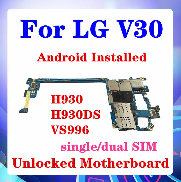 Для LG V30 H930 VS996 H930DS материнская плата с одной/двумя SIM картами Android установка чипами