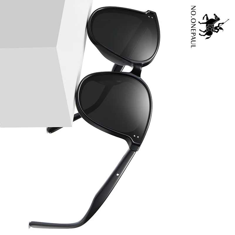 

Мужские солнцезащитные очки NO.ONEPAUL, черные очки из алюминиево-магниевого сплава с поляризационными стеклами, 2019