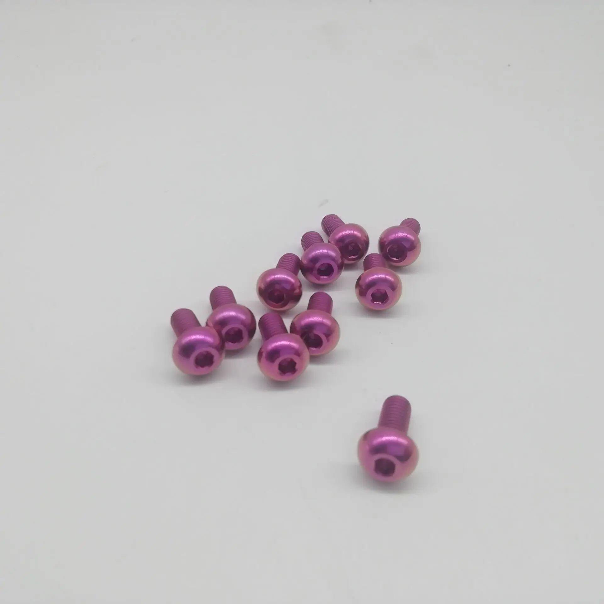 10 шт./лот болты из фиолетового титана Ti GR5 M5x12mm с шестигранной головкой для