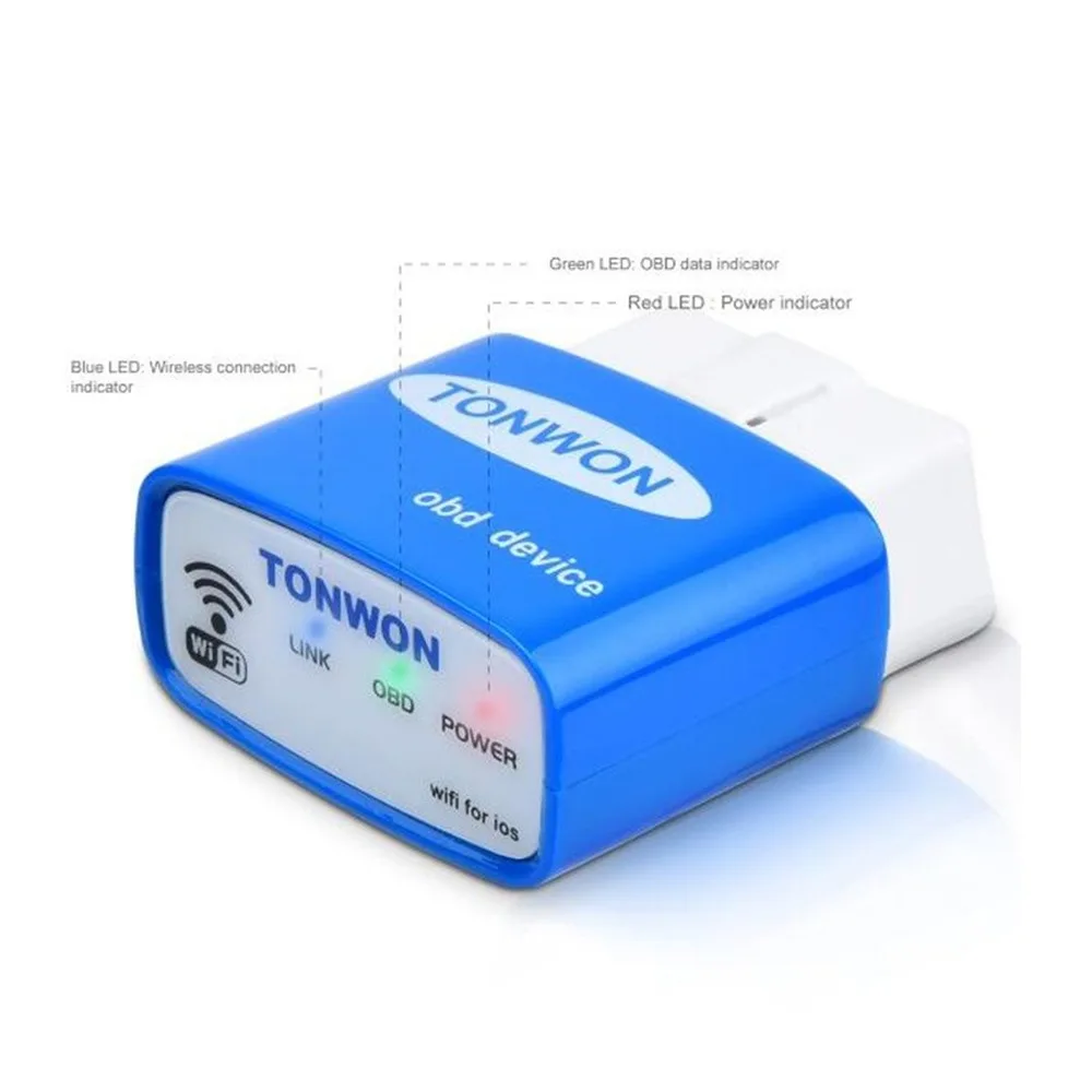 TONWON Автомобильный сканер Bluetooth/Wi Fi OBDii для устройств iOS и Android Проверка кода