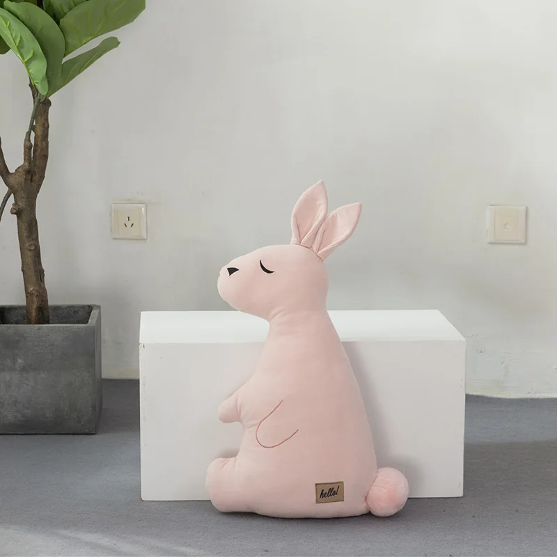 rabbit 55 см в скандинавском стиле мультфильм Животные лиса кролик подушка с медведем мягкий детский успокаивающий сон подушка милые игрушки Детская комната украшения подарок для девочек - Цвет: rabbit