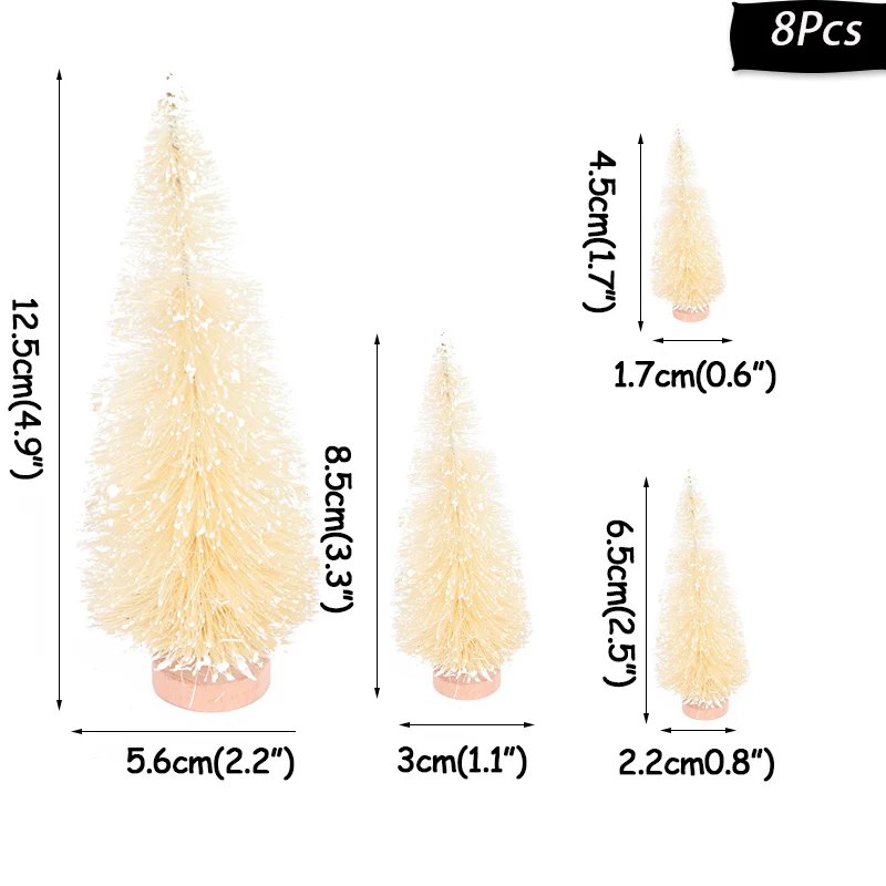 8pcs mini tree-A Cyuan, Рождественский бант, красное золото, серебро, украшение на елку, бант, Рождественское украшение, безделушки для нового года, Navidad, Декор - Цвет: 8pcs mini tree-A