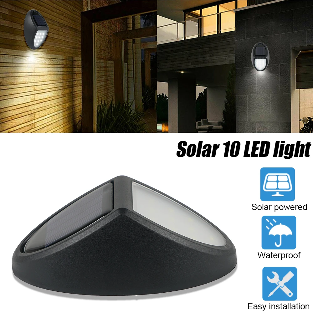 

Настенный светильник HYMELA на солнечной батарее, охранная уличная лампа для сада, забора, настенное уличное светильник для террасы и настила ...