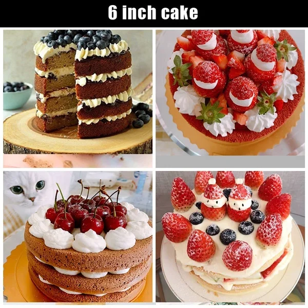 

1PCS 6/8 Inch Kitchen Silicone Layered Cake Mold Round Shape Bread Pan Toast Bread Mold Cake Tray Mould Non-stick Baking Tools