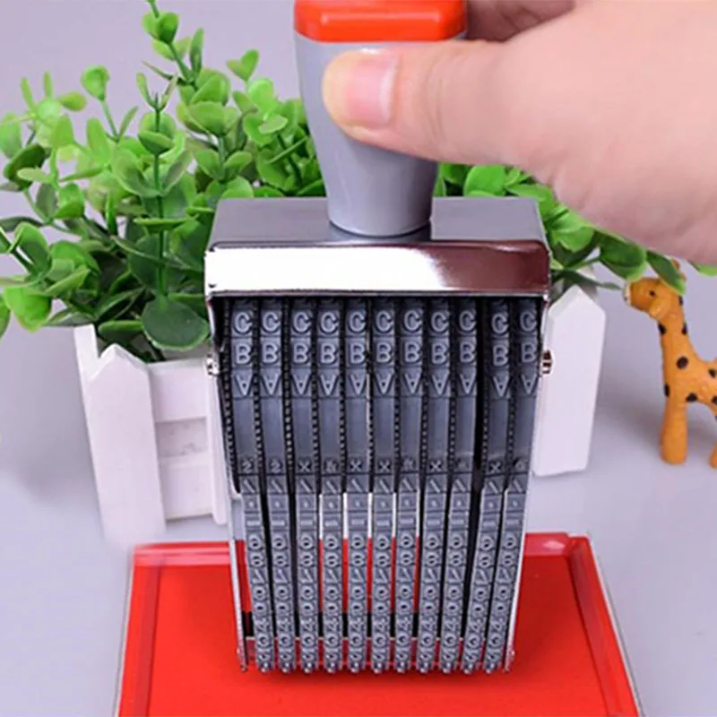 

Multipurpose Rolling Stamp 8 Digits Letter Number Emboss DIY Stamper SGA998