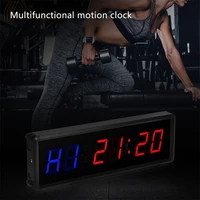 1 5 inch led fitness segmented training timer multi functional cycling clock interval timer gym digital countdown wall clock