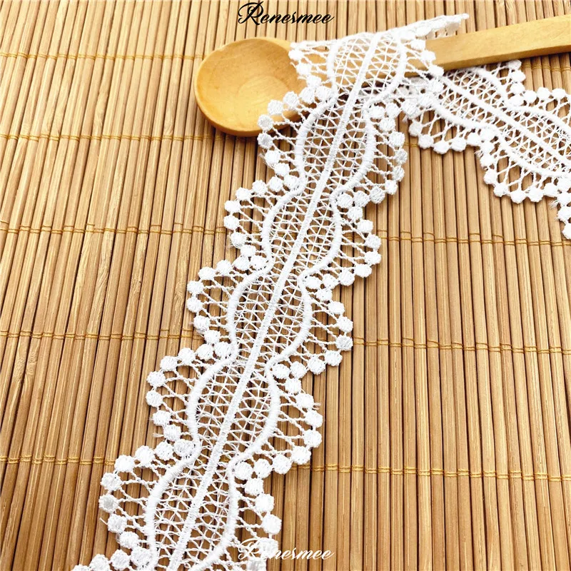 15 ярдов новое черное и белое пятно полиэстер кружевное платье аксессуары