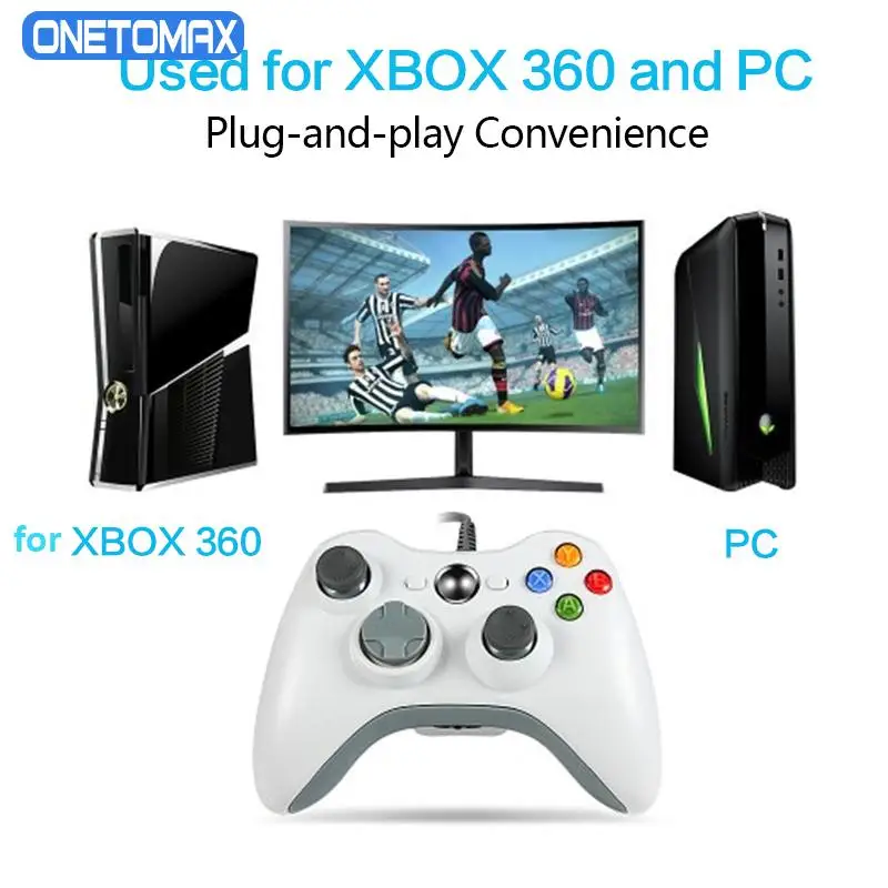 

Wired/Wireless Controller for Xbox 360 & Windows ,2.4GHZ Game Joystick/Gamepad With Receiver Adapter