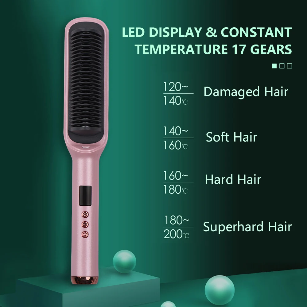 Выпрямитель для волос Расческа сухого и влажного использования Быстрое