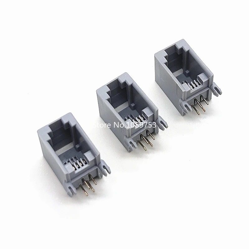 20 шт. разъемы RJ11 4P4C для монтажа печатной платы|connector plug|plug connectorpcb mount connector |